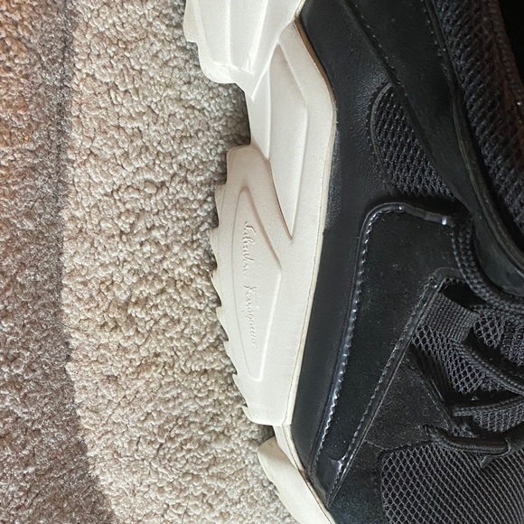 Salvatore Ferragamo Women's Black Nero Suede sneakers size 8.5 - Picture 5 of 9